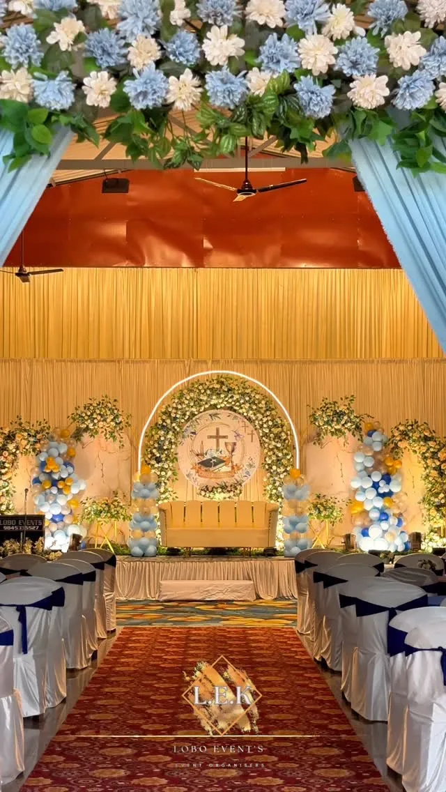 Holy Communion Entry Stage, Holy Communion & Baptism, Lobo Events Karkala