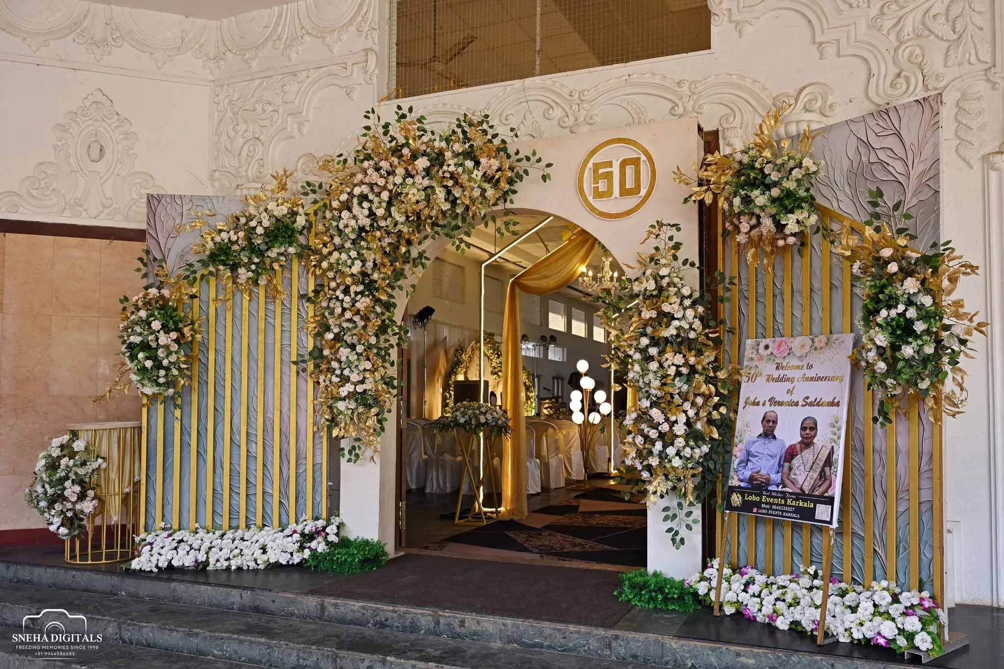 50 Years Wedding Anniversary Entrance, Anniversary Celebrations, Lobo Events Karkala